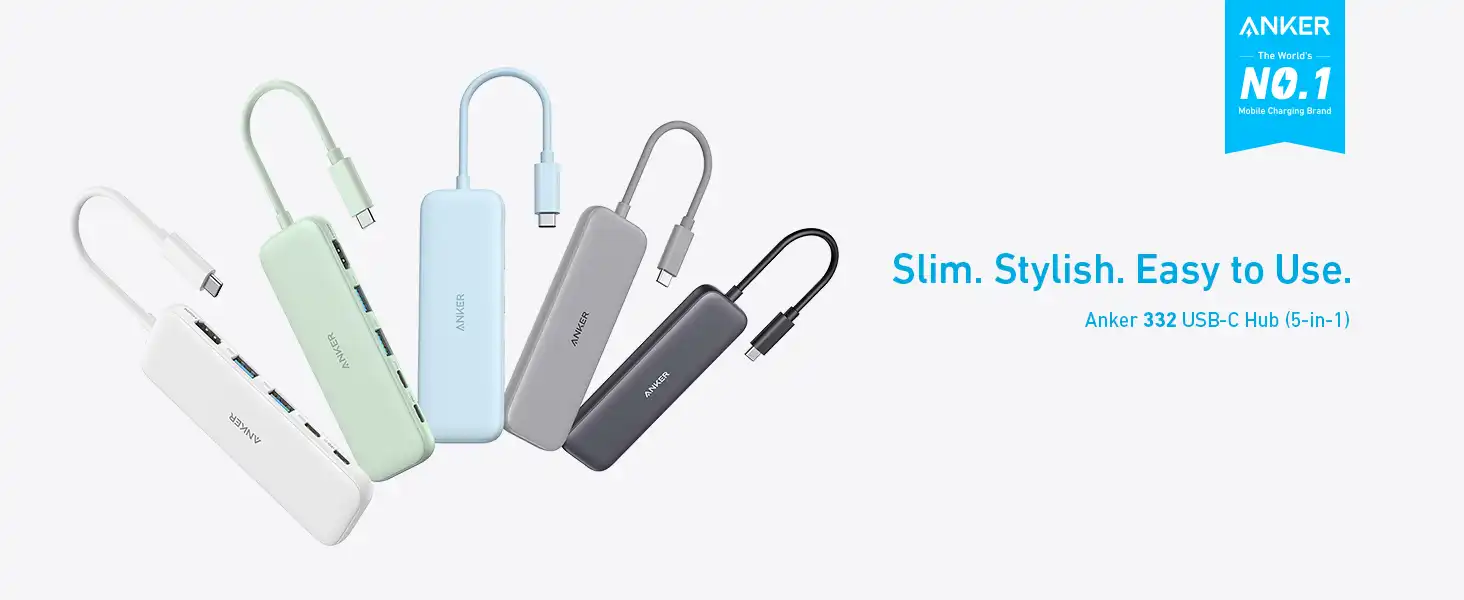 هاب دیتا انکر Anker USB C 332 Hub Adapter 5-in-1 A8355