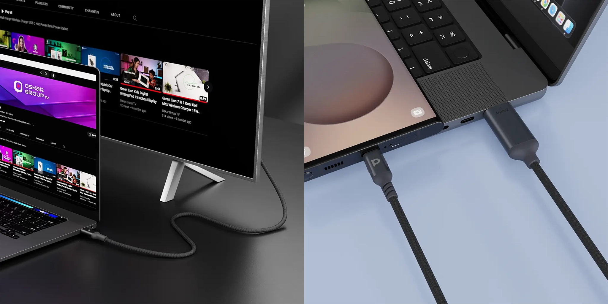 کابل تبدیل USB-C به HDMI پاورولوژی Powerology PowerSync Flex 4K PC028