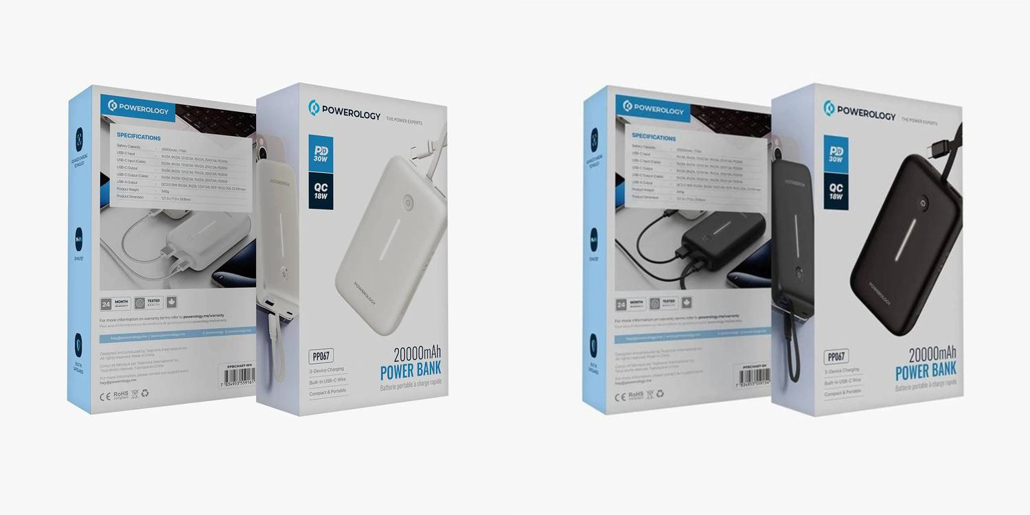 پاوربانک پاورولوژی Powerology 20000mAh Power Bank PP067