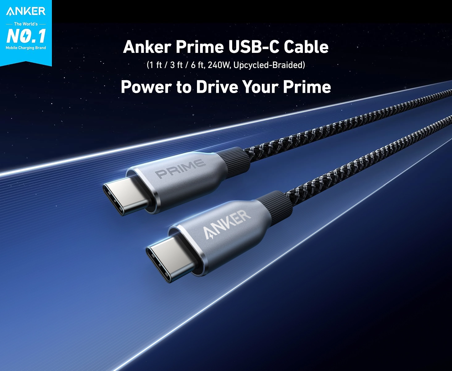 کابل شارژ انکر Anker Prime USB C to USB C Cable 240W 