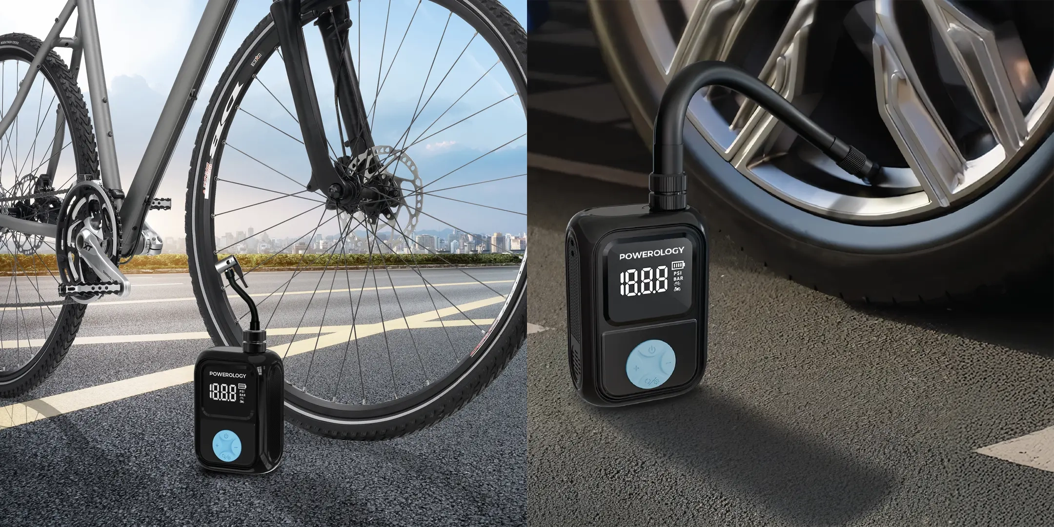 پمپ باد پاورولوژی Powerology Portable Electric Tire Inflator PSM018