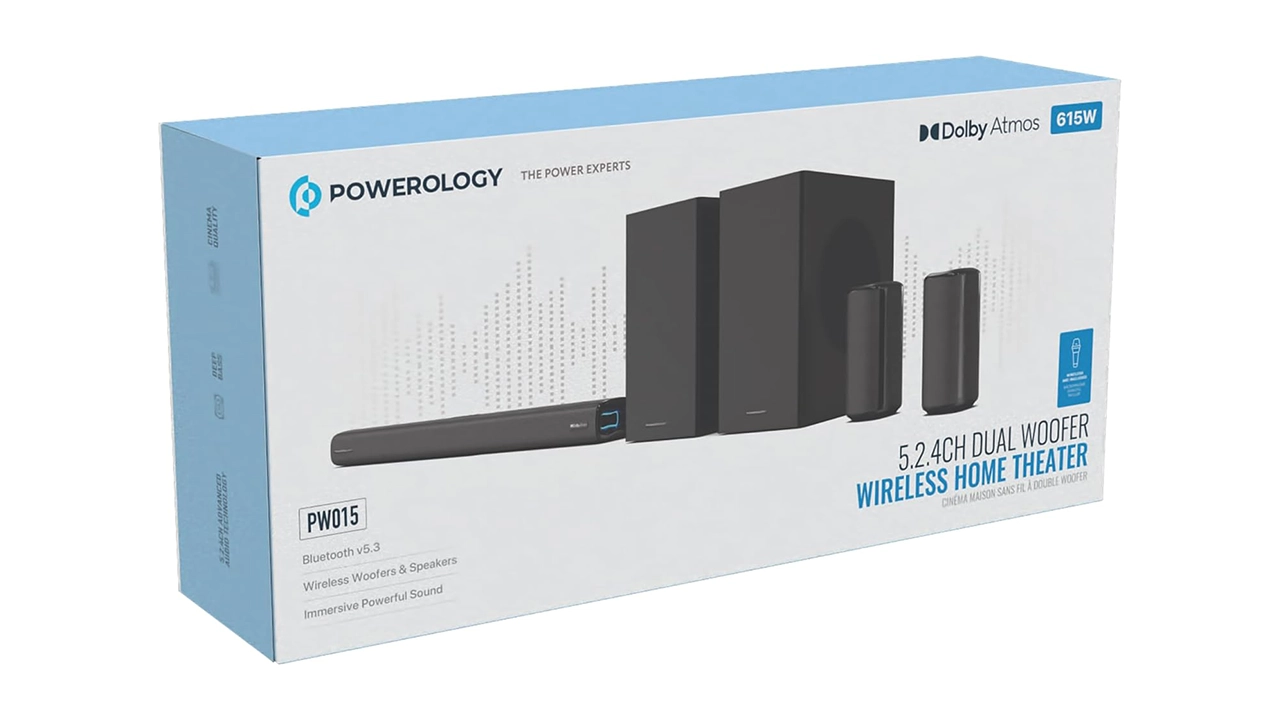 ساندبار پاورولوژی Powerology 5.2.4CH Dual Woofer Wireless Home Theater