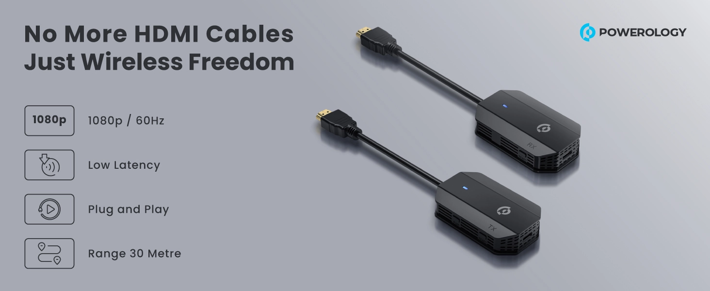 دانگل بی‌سیم HDMI پاورولوژی مدل Powerology Wireless HDMI Mirroring Adapter