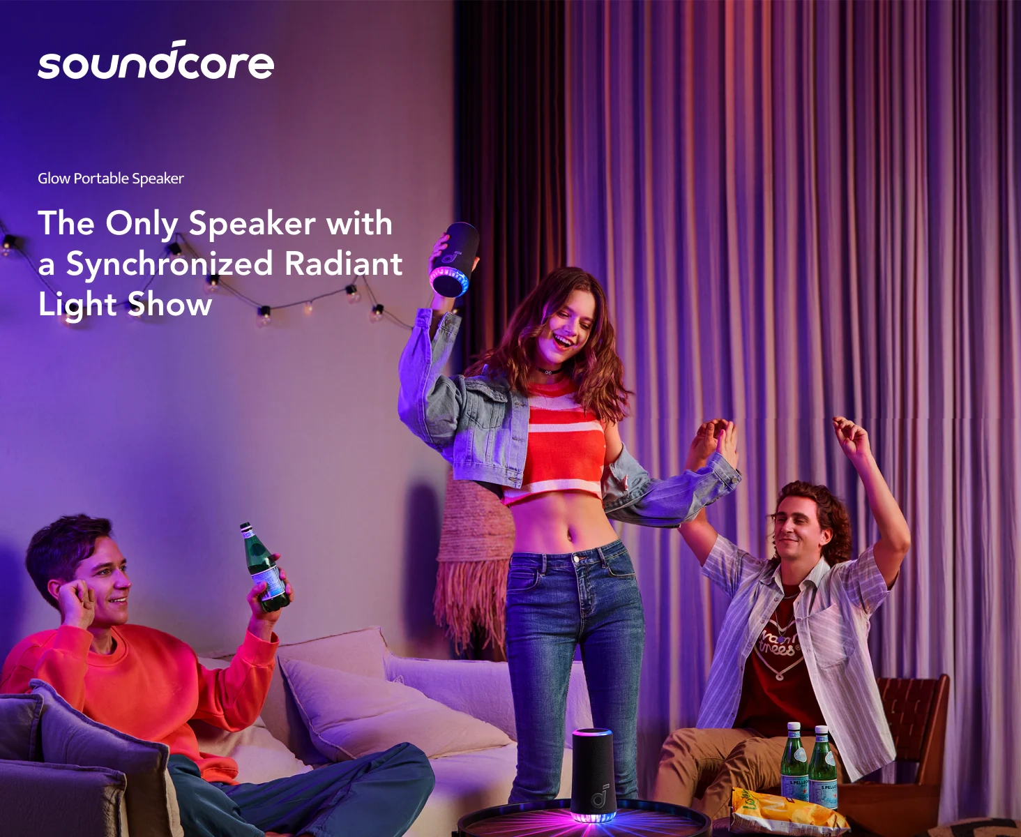 اسپیکر بلوتوثی انکر Anker Soundcore Glow Speaker A3166