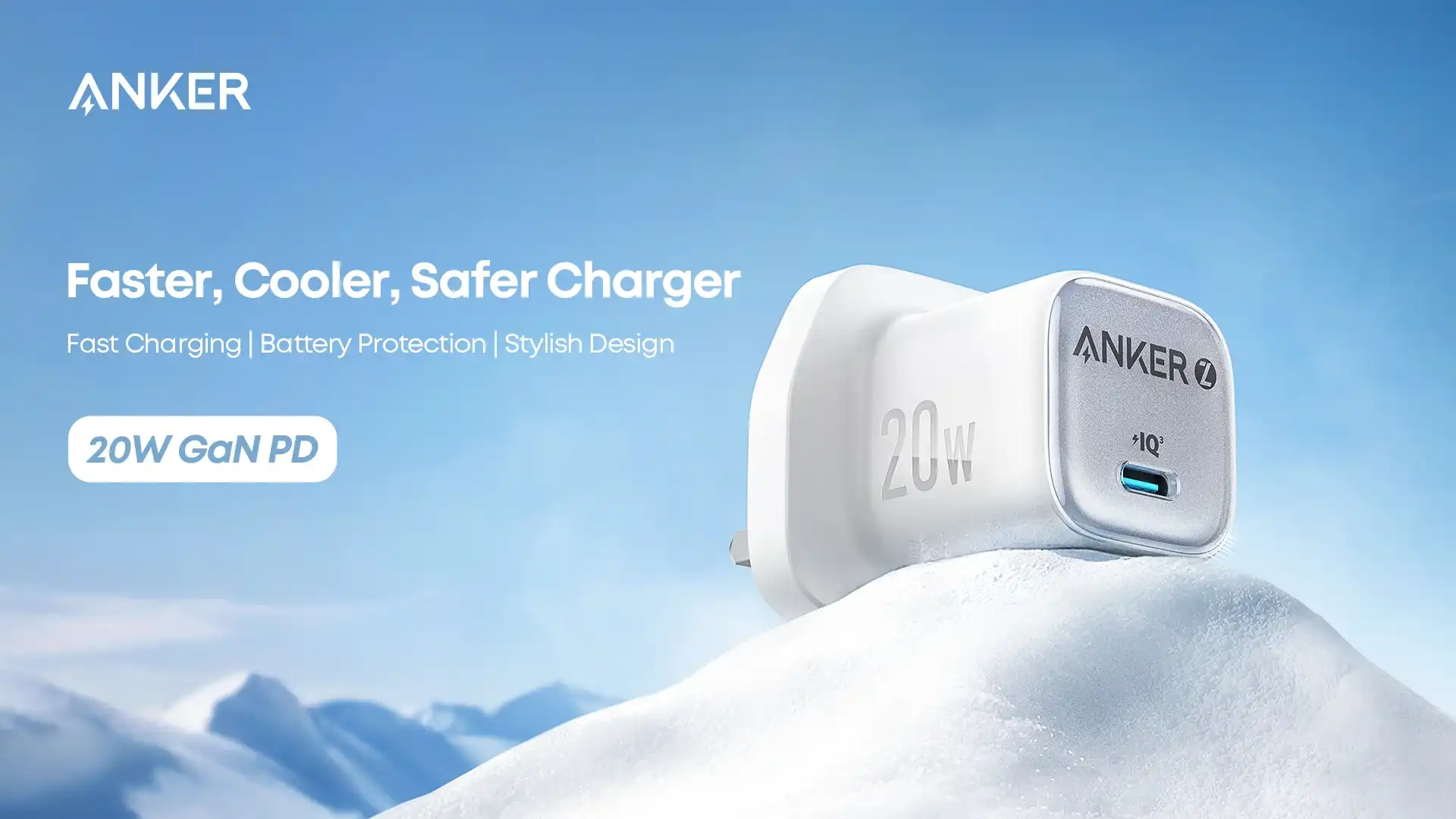 شارژر دیواری 20 وات انکر Anker Zolo 20W GaN Charger A2699