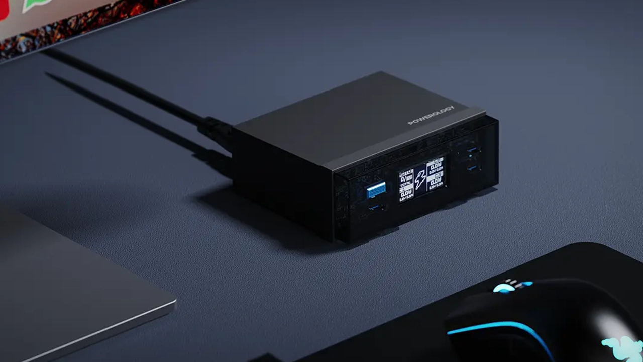 شارژر رومیزی 65 وات پاورولوژی Powerology Charging Station PWC048