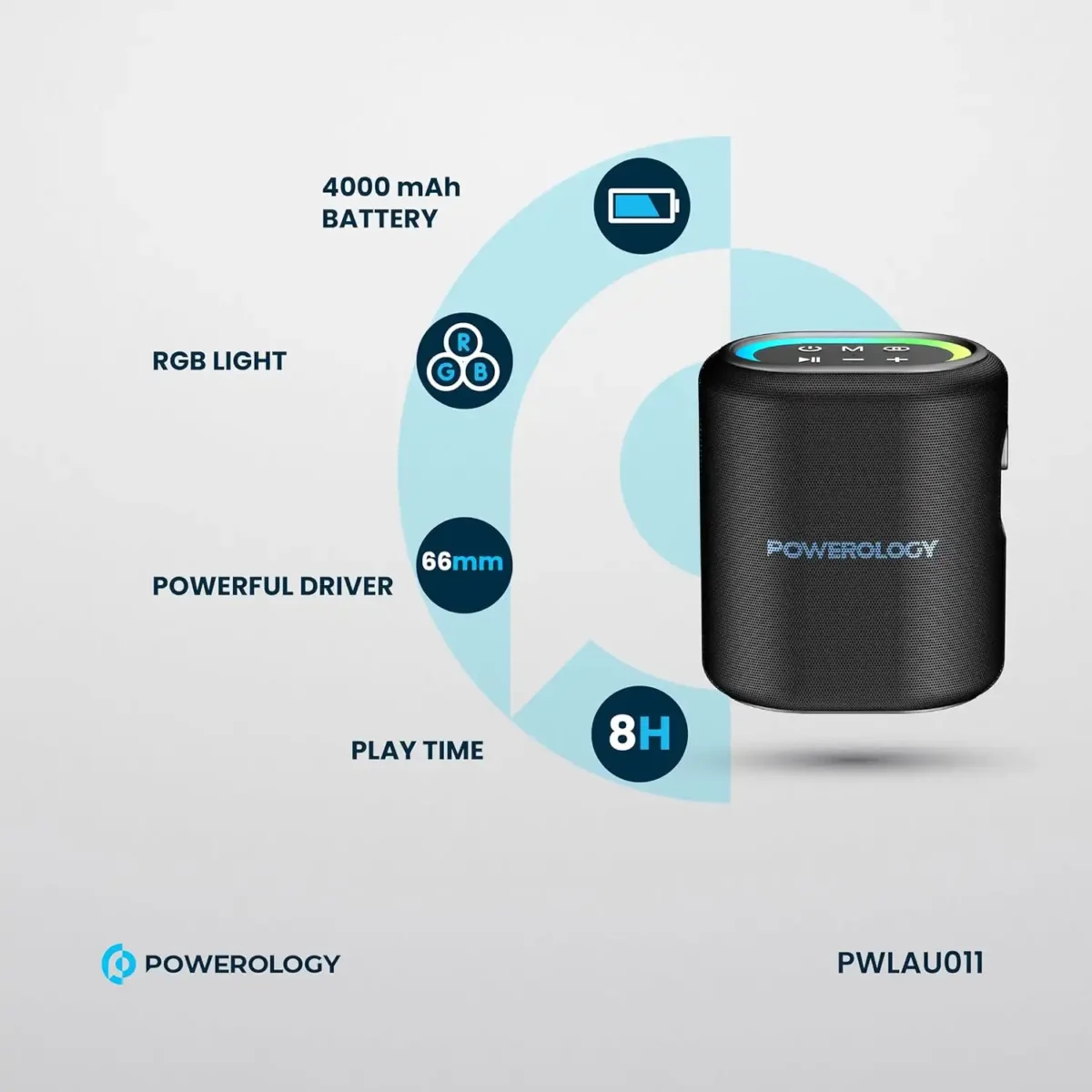 اسپیکر پاورولوژوی Powerology Portable Loud Speaker PW011 - Image 5