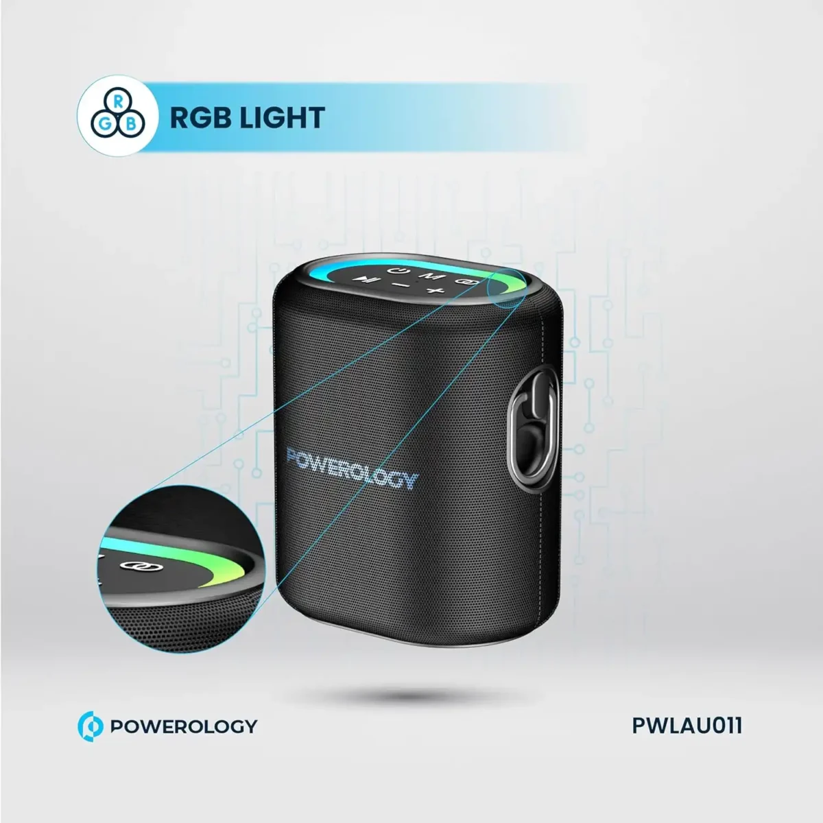 اسپیکر پاورولوژوی Powerology Portable Loud Speaker PW011 - Image 3
