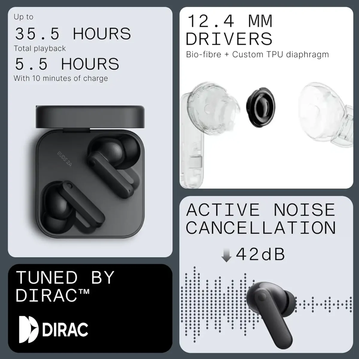 هدفون بی سیم سی ام اف CMF Buds 2a Wireless Earbuds - Image 4