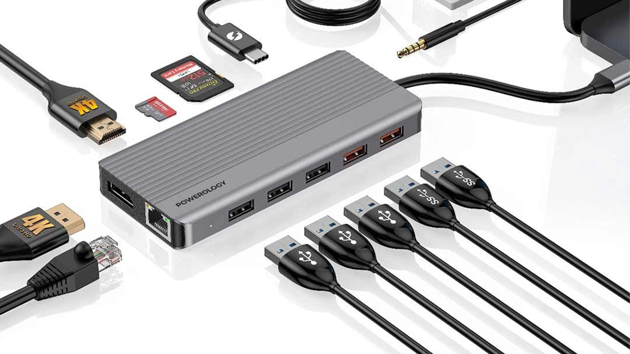 هاب دیتا 12 پورت پاورولوژی Powerology 12-In-1 USB-C HUB P121HBCGY 2 P121HBCGY 7