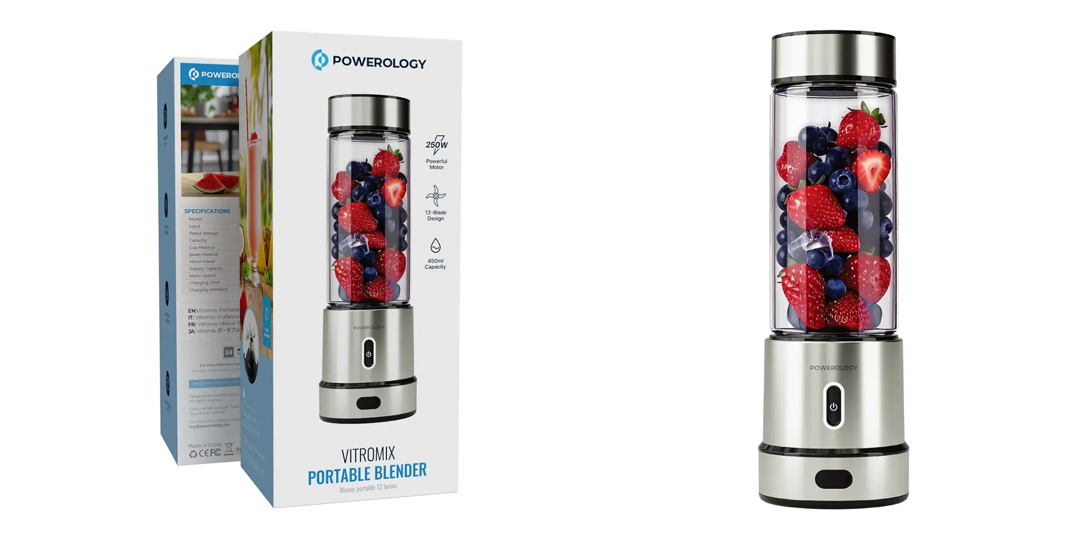 مخلوط کن پاورولوژی Powerology Vitromix Portable Blender PWPBGNA16 1 مخلوط کن قابل حمل پاورولوژی Powerology Vitromix Portable Blender PWPBGNA16