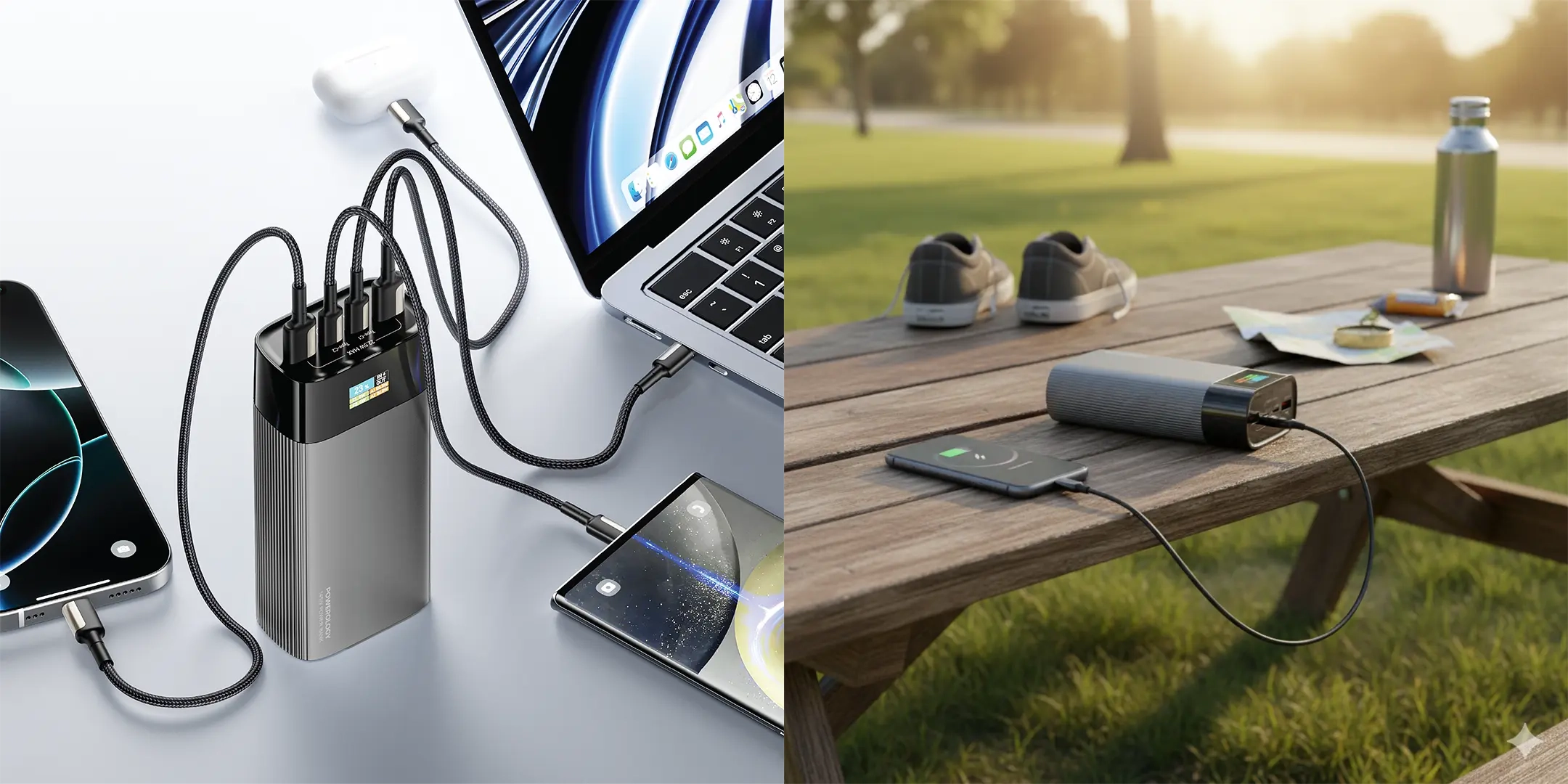 پاوربانک 40000 میلی آمپر پاورولوژی Powerology VoltEdge 40000mAh 140W Power Bank 