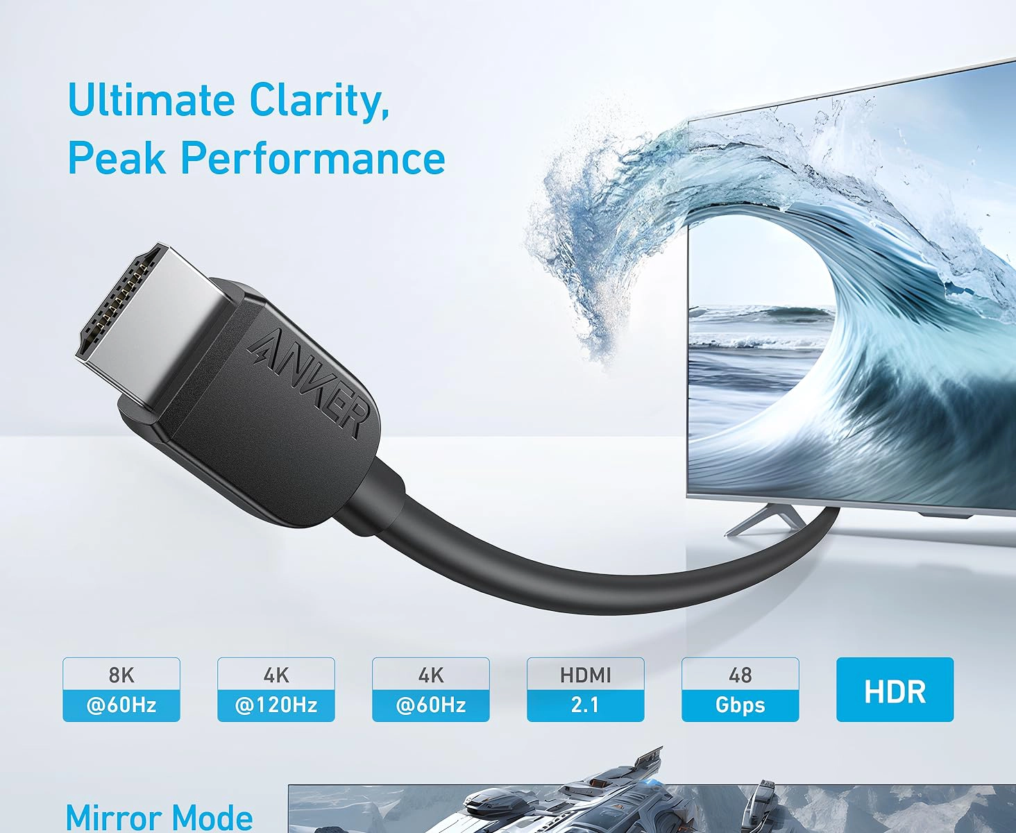  کابل HDMI انکر Anker Ultra High Speed HDMI 1.8M A8742