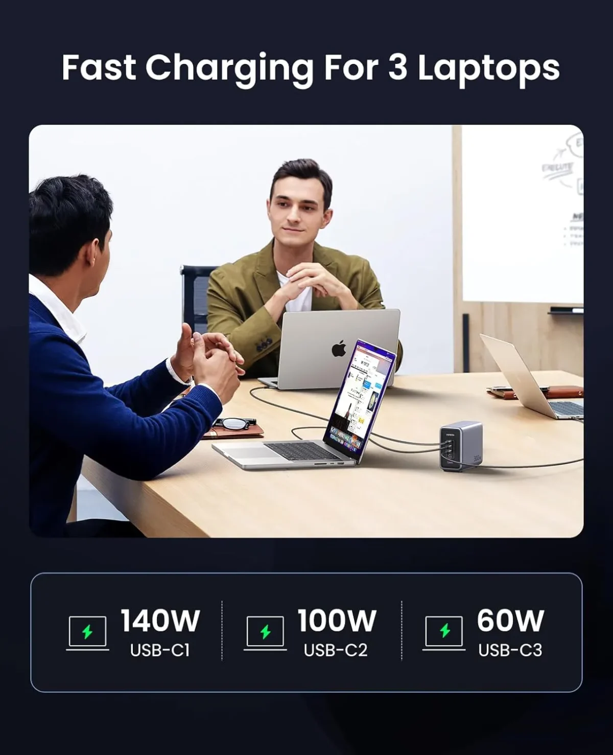 شارژر رومیزی ۳۰۰ وات یوگرین UGREEN Nexode 300W GaN Charging Station CD333 - Image 6